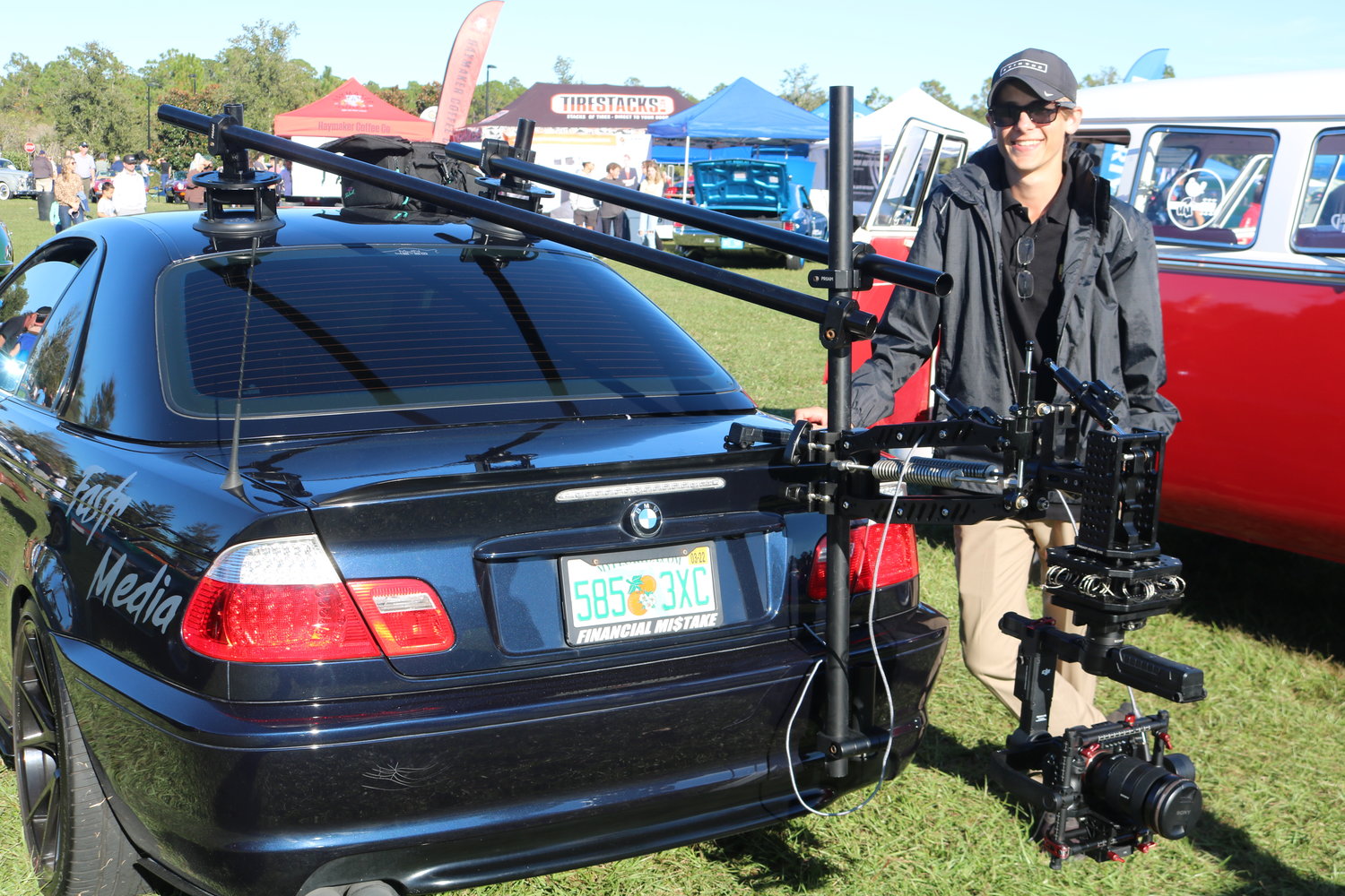 The 2005 BMW used for Dylan Lane’s “camera car” was passed down by his grandfather, who he credits for developing his passion for cars.